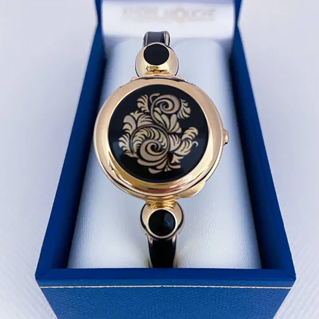 Jam Tangan Wanita Andre Mouche Alambra Gold Black
