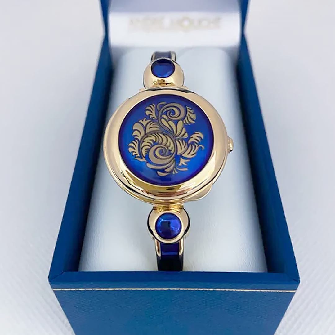 Jam Tangan Wanita Andre Mouche Alambra Gold Blue